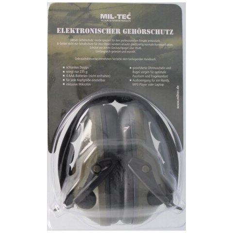 Ochronniki słuchu aktywne Mil-Tec Defenders Olive (16243001) Mil-Tec