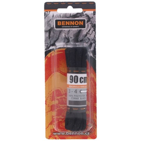 Sznurowadła Bennon owalne czarne 90cm (D31090) Bennon