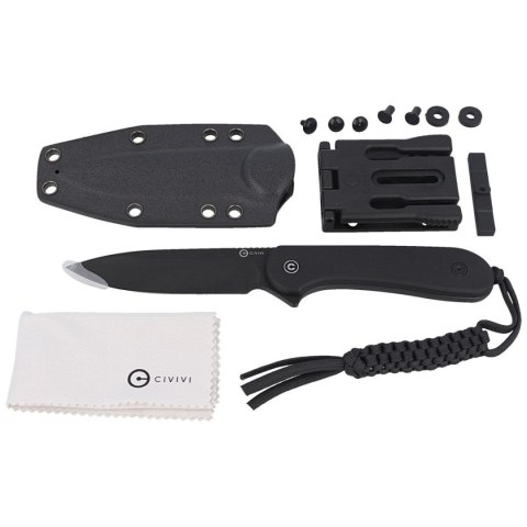 Nóż Civivi Elementum Fixed Tactical Black G10, Black Stonewashed D2 (C2105A) Civivi by WE Knife