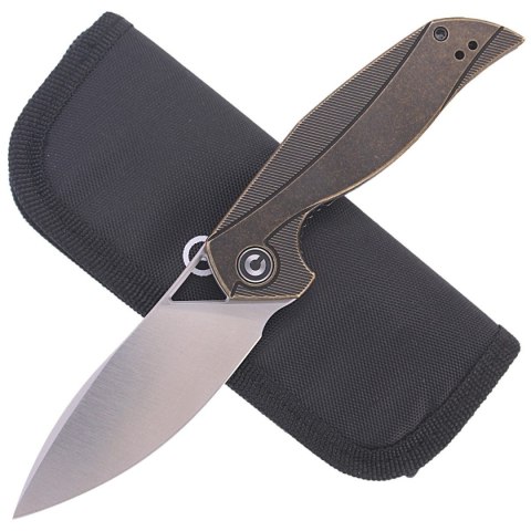 Nóż składany CIVIVI Anthropos Black Stonewashed Brass, Satin Finish by Elijah Isham (C903D) Civivi by WE Knife