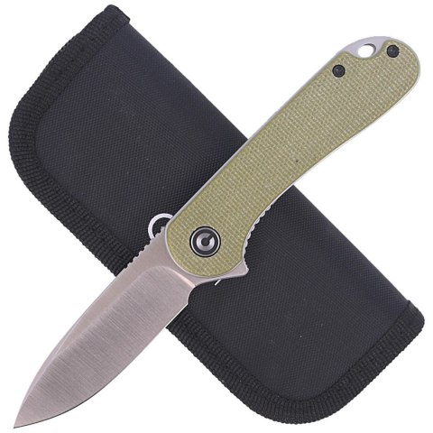 Nóż składany CIVIVI Elementum Flipper Olive Micarta, Satin Finish (C907S) Civivi by WE Knife