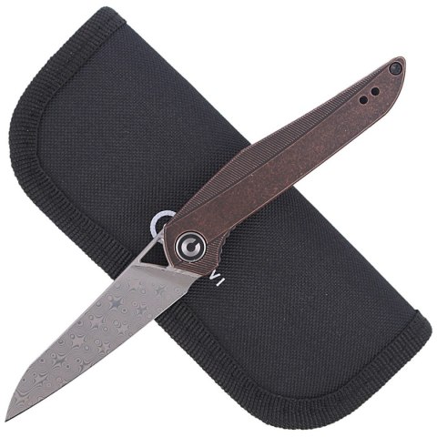 Nóż składany CIVIVI McKenna Black Stonewashed Copper, Damascus by Elijah Isham (C905DS-2) Civivi by WE Knife