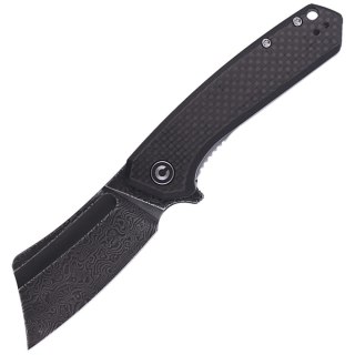 Nóż składany CIVIVI Mini Bullmastiff Twill Carbon Fiber / Black G10, Black Damascus (C2004DS-1) Civivi by WE Knife