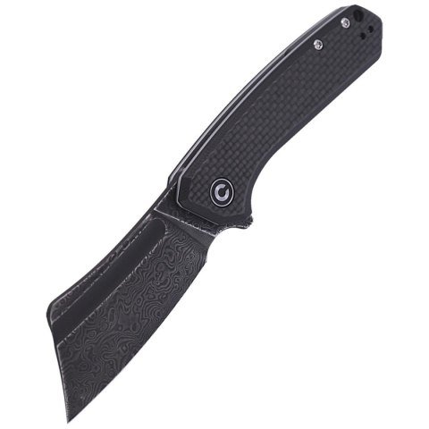 Nóż składany CIVIVI Mini Bullmastiff Twill Carbon Fiber / Black G10, Black Damascus (C2004DS-1) Civivi by WE Knife