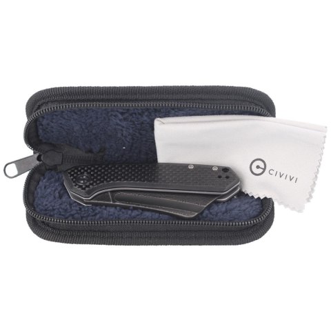 Nóż składany CIVIVI Mini Bullmastiff Twill Carbon Fiber / Black G10, Black Damascus (C2004DS-1) Civivi by WE Knife