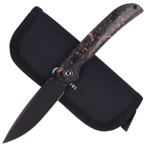 Nóż składany Civivi Imperium Shredded Carbon Fiber / Copper Shred, Black Stonewashed Nitro-V (C2106C) Civivi by WE Knife
