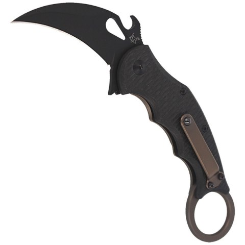 Nóż składany FOX Karambit Titanium Frame Lock / Carbon Fiber, Cerakote Black Elmax (FX-599TiC) FOX