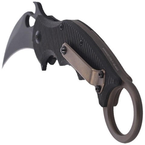 Nóż składany FOX Karambit Titanium Frame Lock / Carbon Fiber, Cerakote Black Elmax (FX-599TiC) FOX