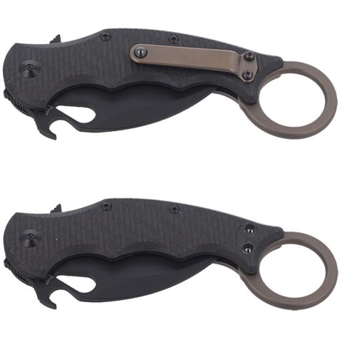 Nóż składany FOX Karambit Titanium Frame Lock / Carbon Fiber, Cerakote Black Elmax (FX-599TiC) FOX