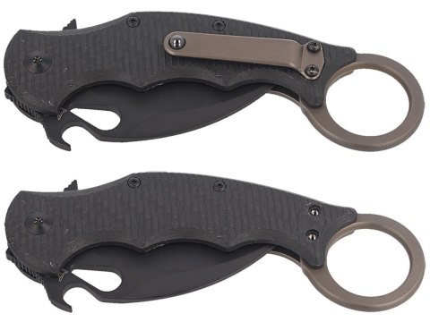 Nóż składany FOX Karambit Titanium Frame Lock / Carbon Fiber, Cerakote Black Elmax (FX-599TiC) FOX