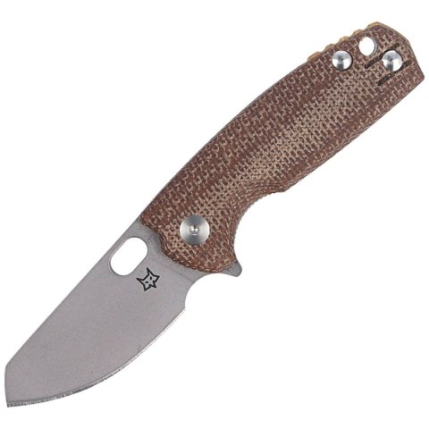 Nóż składany Fox Baby Core Natural Micarta, Stonewashed M390 by Jesper Voxnæs (FX-608 MC) FOX