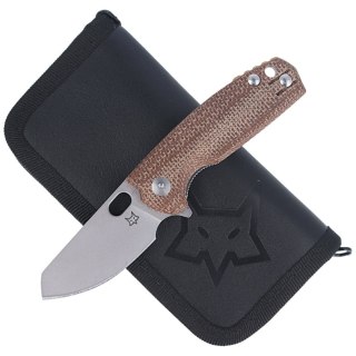 Nóż składany Fox Baby Core Natural Micarta, Stonewashed M390 by Jesper Voxnæs (FX-608 MC) FOX
