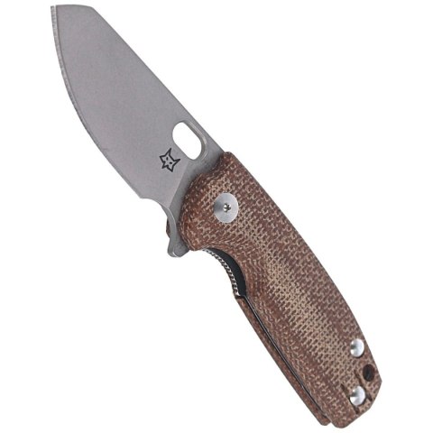 Nóż składany Fox Baby Core Natural Micarta, Stonewashed M390 by Jesper Voxnæs (FX-608 MC) FOX