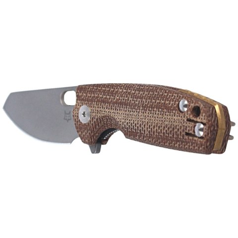 Nóż składany Fox Baby Core Natural Micarta, Stonewashed M390 by Jesper Voxnæs (FX-608 MC) FOX