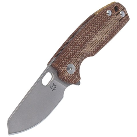 Nóż składany Fox Baby Core Natural Micarta, Stonewashed M390 by Jesper Voxnæs (FX-608 MC) FOX