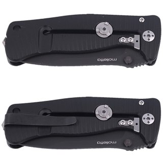Nóż składany LionSteel SR2A Black Aluminum, Black Sleipner by Molletta (SR2A BB) LionSteel