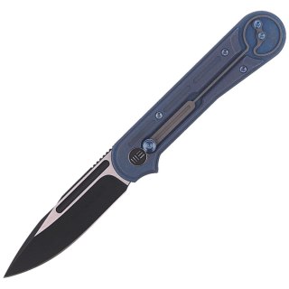 Nóż składany WE Knife Double Helix Blue Titanium, Black Stonewash CPM S35VN (815C) WE Knife