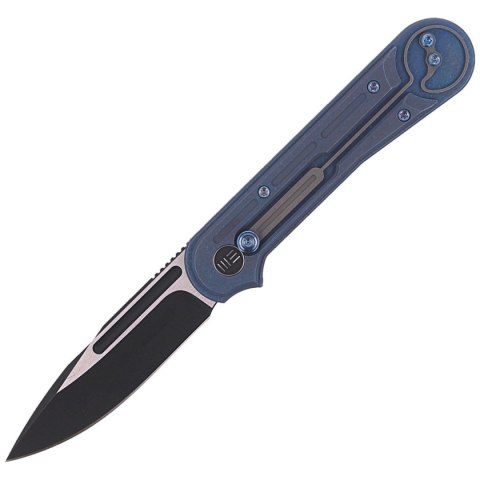 Nóż składany WE Knife Double Helix Blue Titanium, Black Stonewash CPM S35VN (815C) WE Knife