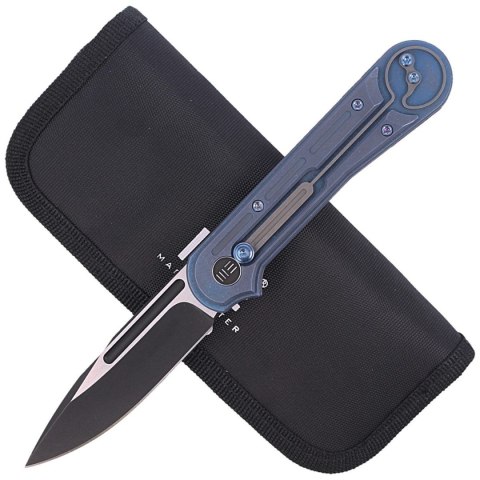Nóż składany WE Knife Double Helix Blue Titanium, Black Stonewash CPM S35VN (815C) WE Knife