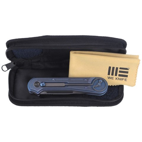 Nóż składany WE Knife Double Helix Blue Titanium, Black Stonewash CPM S35VN (815C) WE Knife