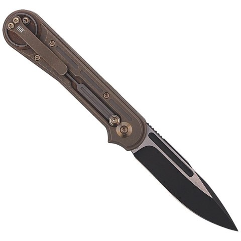 Nóż składany WE Knife Double Helix Bronze Titanium, Black Stonewash CPM S35VN (815A) WE Knife