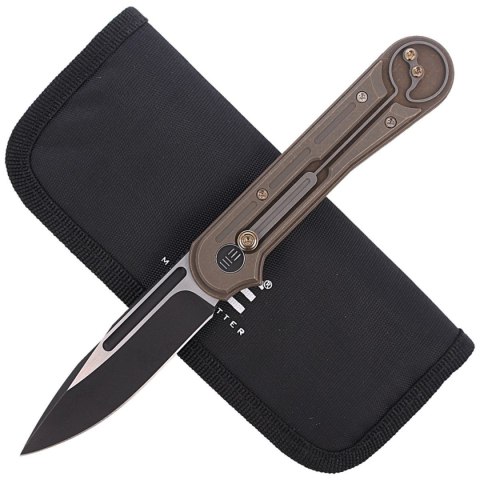 Nóż składany WE Knife Double Helix Bronze Titanium, Black Stonewash CPM S35VN (815A) WE Knife