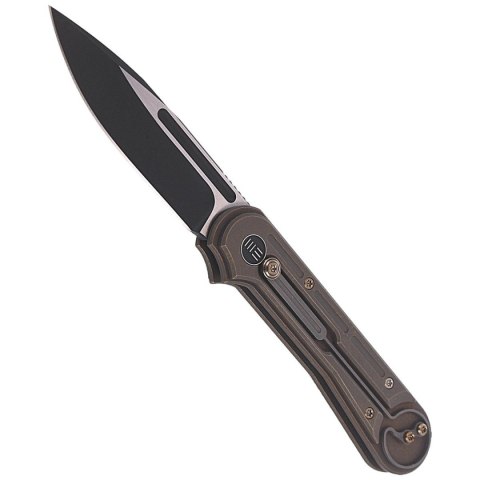 Nóż składany WE Knife Double Helix Bronze Titanium, Black Stonewash CPM S35VN (815A) WE Knife