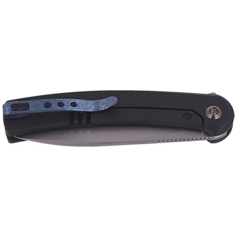 Nóż składany WE Knife Upshot LE No 246/410 Black Ti, Polished Bead Blasted CPM 20CV (2102A) WE Knife