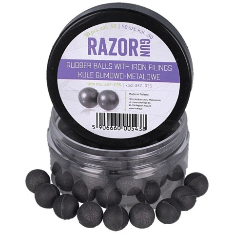 Kule gumowo-metalowe RazorGun 50 kal. .50 / 50 szt. do Umarex HDR50 HDP50 (337-035) RazorGun