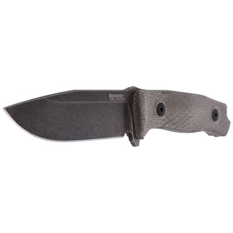 Nóż LionSteel Micarta Green Canvas, PVD / Stone Washed Sleipner (M5B CVG) LionSteel
