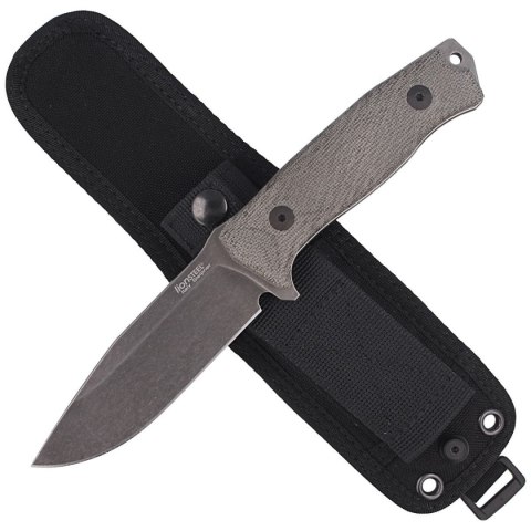 Nóż LionSteel Micarta Green Canvas, PVD / Stone Washed Sleipner (M5B CVG) LionSteel