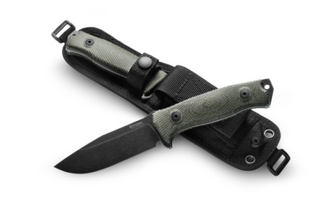 Nóż LionSteel Micarta Green Canvas, PVD / Stone Washed Sleipner (M5B CVG) LionSteel
