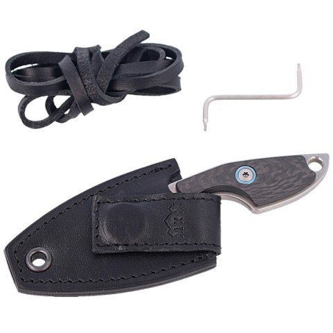 Nóż na szyje MKM Mikro 1 Carbon Fiber, Stonewashed M390 by Jesper Voxnæs (MKMR01-CF) MKM - Maniago Knife Makers