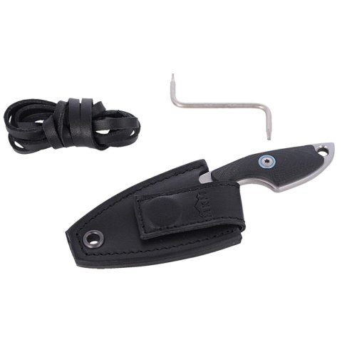 Nóż na szyje MKM Mikro 2 Black G10, Stonewashed M390 by Jesper Voxnæs (MKMR02-GBK) MKM - Maniago Knife Makers