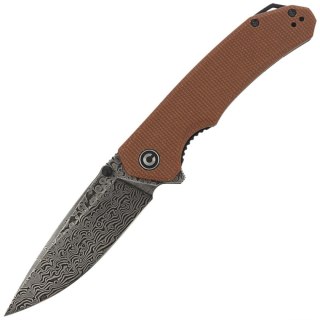 Nóż składany CIVIVI Brazen Brown Micarta, Black Damascus (C2102DS-1) Civivi by WE Knife