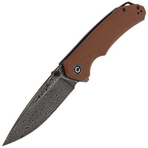 Nóż składany CIVIVI Brazen Brown Micarta, Black Damascus (C2102DS-1) Civivi by WE Knife