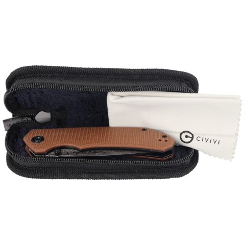 Nóż składany CIVIVI Brazen Brown Micarta, Black Damascus (C2102DS-1) Civivi by WE Knife