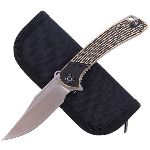 Nóż składany CIVIVI Dogma Black Polished Brass, Satin Finish (C2014A) Civivi by WE Knife