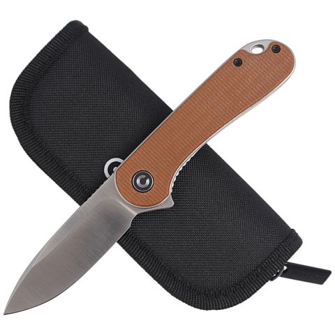 Nóż składany CIVIVI Elementum Flipper Brown Micarta, Satin Finish (C907M) Civivi by WE Knife