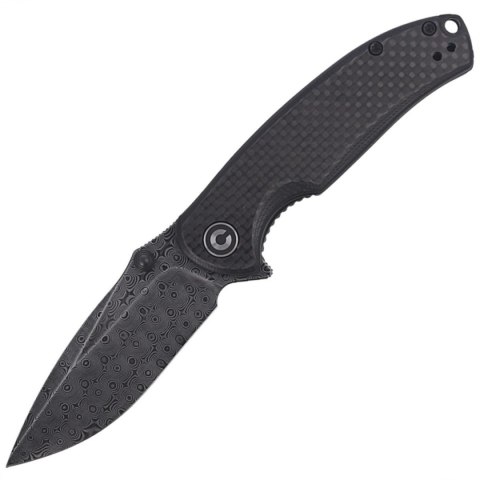 Nóż składany CIVIVI Pintail Twill Carbon Fiber / Black G10, Black Damascus (C2020DS-1) Civivi by WE Knife