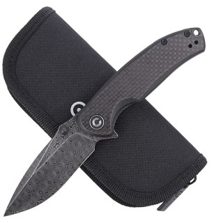 Nóż składany CIVIVI Pintail Twill Carbon Fiber / Black G10, Black Damascus (C2020DS-1) Civivi by WE Knife