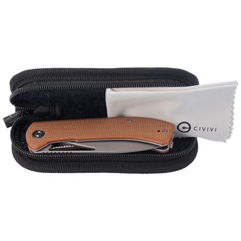 Nóż składany CIVIVI Riffle Brown Micarta, Stonewashed (C2024A) Civivi by WE Knife