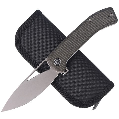 Nóż składany CIVIVI Riffle Dark Green Micarta, Gray Stonewashed (C2024C) Civivi by WE Knife