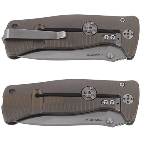 Nóż składany LionSteel SR2 Bronze Titanium, Satin Sleipner by Molletta (SR2 B) LionSteel