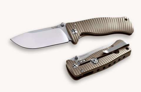 Nóż składany LionSteel SR2 Bronze Titanium, Satin Sleipner by Molletta (SR2 B) LionSteel