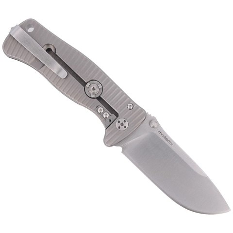 Nóż składany LionSteel SR2 Grey Titanium, Satin Sleipner by Molletta (SR2 G) LionSteel