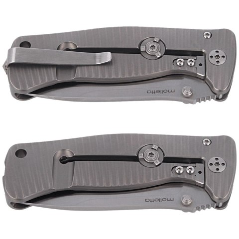 Nóż składany LionSteel SR2 Grey Titanium, Satin Sleipner by Molletta (SR2 G) LionSteel