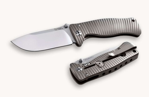 Nóż składany LionSteel SR2 Grey Titanium, Satin Sleipner by Molletta (SR2 G) LionSteel