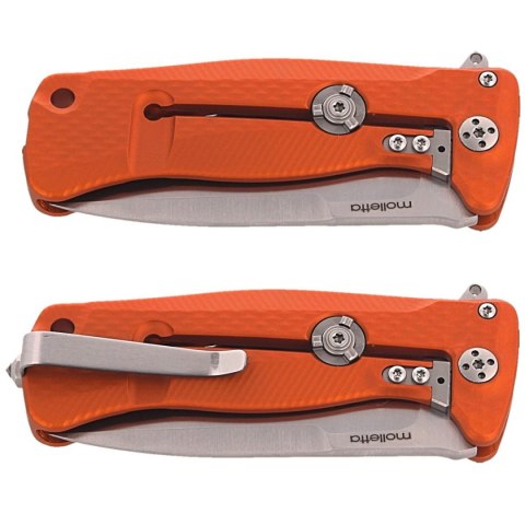 Nóż składany LionSteel SR22A Orange Aluminum, Satin Sleipner by Molletta (SR22A OS) LionSteel