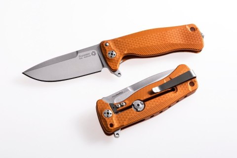 Nóż składany LionSteel SR22A Orange Aluminum, Satin Sleipner by Molletta (SR22A OS) LionSteel
